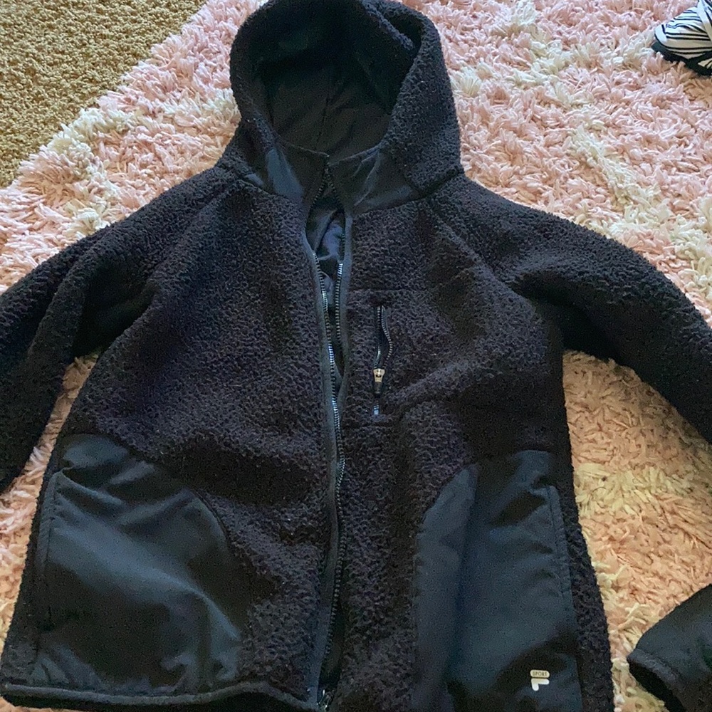 Black Fila Jacket, Size Extra Small in Womens